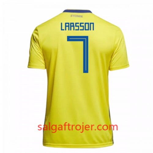 Sverige Fodboldtrøjer Larsson 7 Hjemmebanesæt VM 2018 Sverige Fodboldtrøjer Larsson 7 Hjemmebanesæt VM 2018